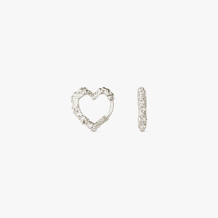Astrid | Mini Heart Hoops i Sterlingsølv