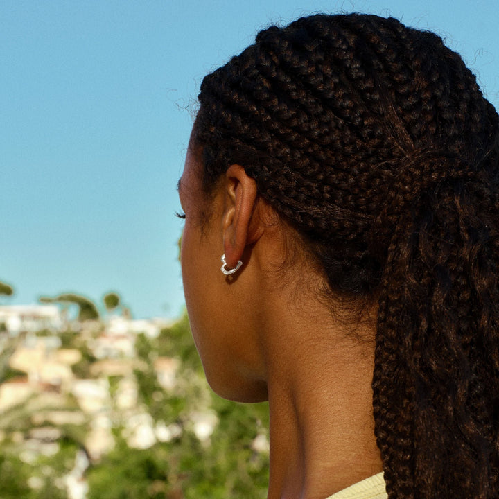 Astrid | Mini Heart Hoops i Sterlingsølv