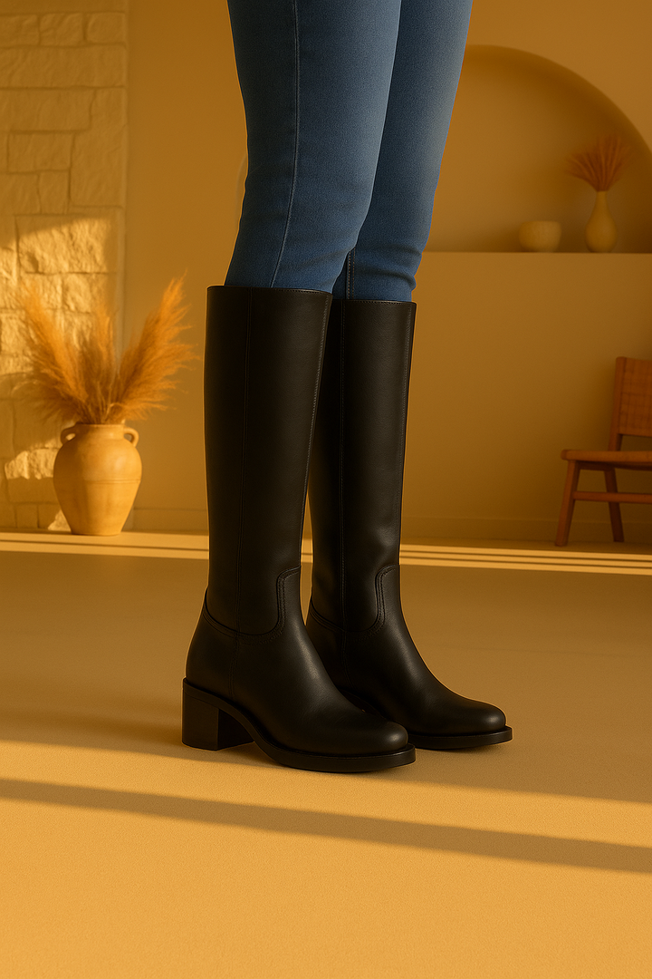 Alma  – Retro Læderstøvler