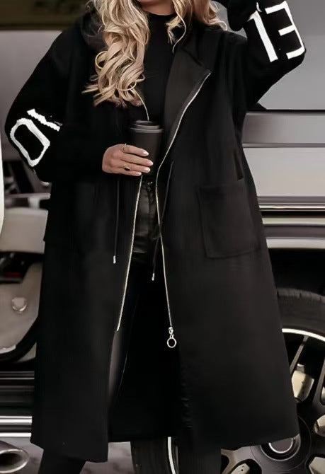 Luna - Elegant Hættet Cardiganfrakke