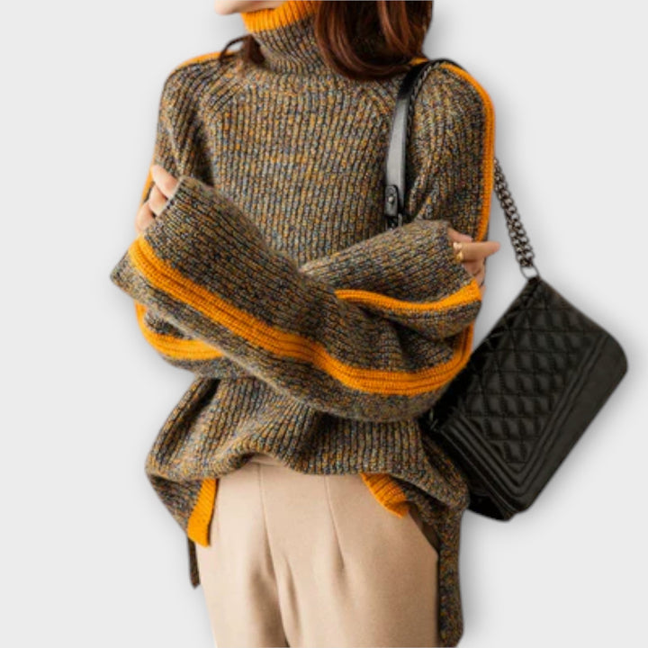 Rosa - Vintage rullekrave striktrøje