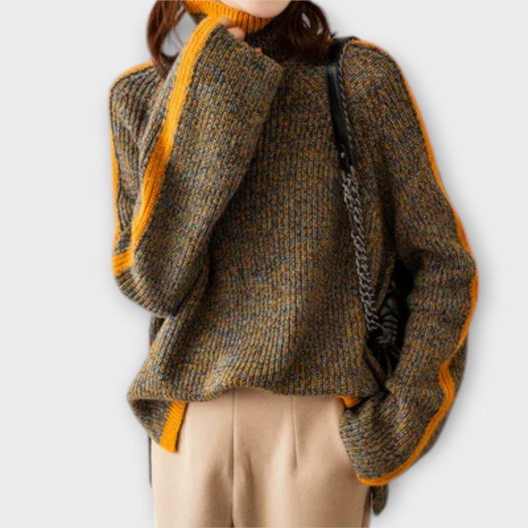 Rosa - Vintage rullekrave striktrøje